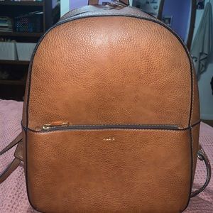 Aldo Brown Leather Backpack